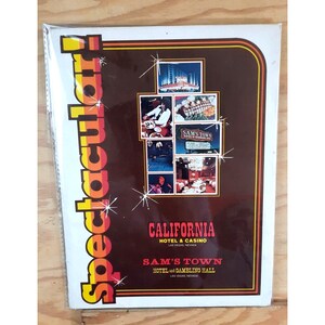Vintage Las Vegas Sam Boyd's California Hotel & Kasino Gast Willkommensordner Postkarten Notizblöcke und Mehr 1970er Jahre