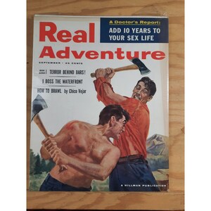 Vintage Real Adventure Magazine How To Brawl Original Publication Vol A No 2 Sept 1955