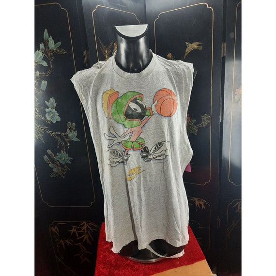 Vintage Nike Looney 1993 Marvin The Martian Grey T