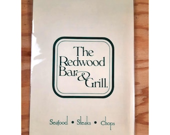 Vintage Menu Insert Redwood Bar and Grill 1981