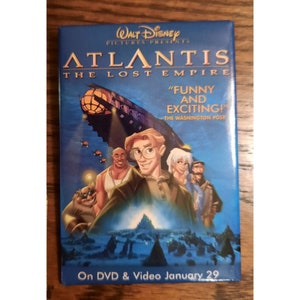 Vintage 2001 Walt Disney&#39;s Atlantis The Los Empire large blue Movie Promo button
