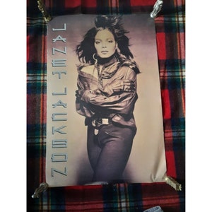 Vintage Poster Janet Jackson #8071 Sepia Poster Officially Licensed Winterland Productions Rock Express