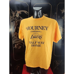 Mens XL Tshirt The Journey Continues Los Angeles Lakers Half Way Home The Destination 2009