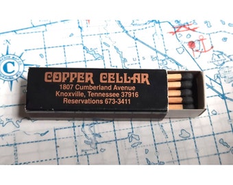 Vintage Matchbook Matches Copper Cellar Restaurant Knoxville, TN 1970s