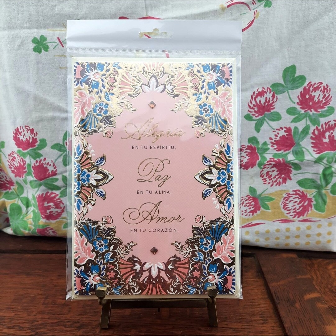 Hallmark Vida Spanish Mother's Day Card Jeweled Gold Foil New With ...