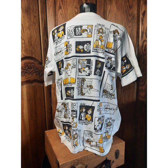 Vintage OS Men's T-shirt Listen Kid Comic Strip M… - image 6