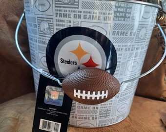 NFL Pittsburgh Steelers Cold Drink Hype Bucket Game Day Bucket Licensed RARE NWT