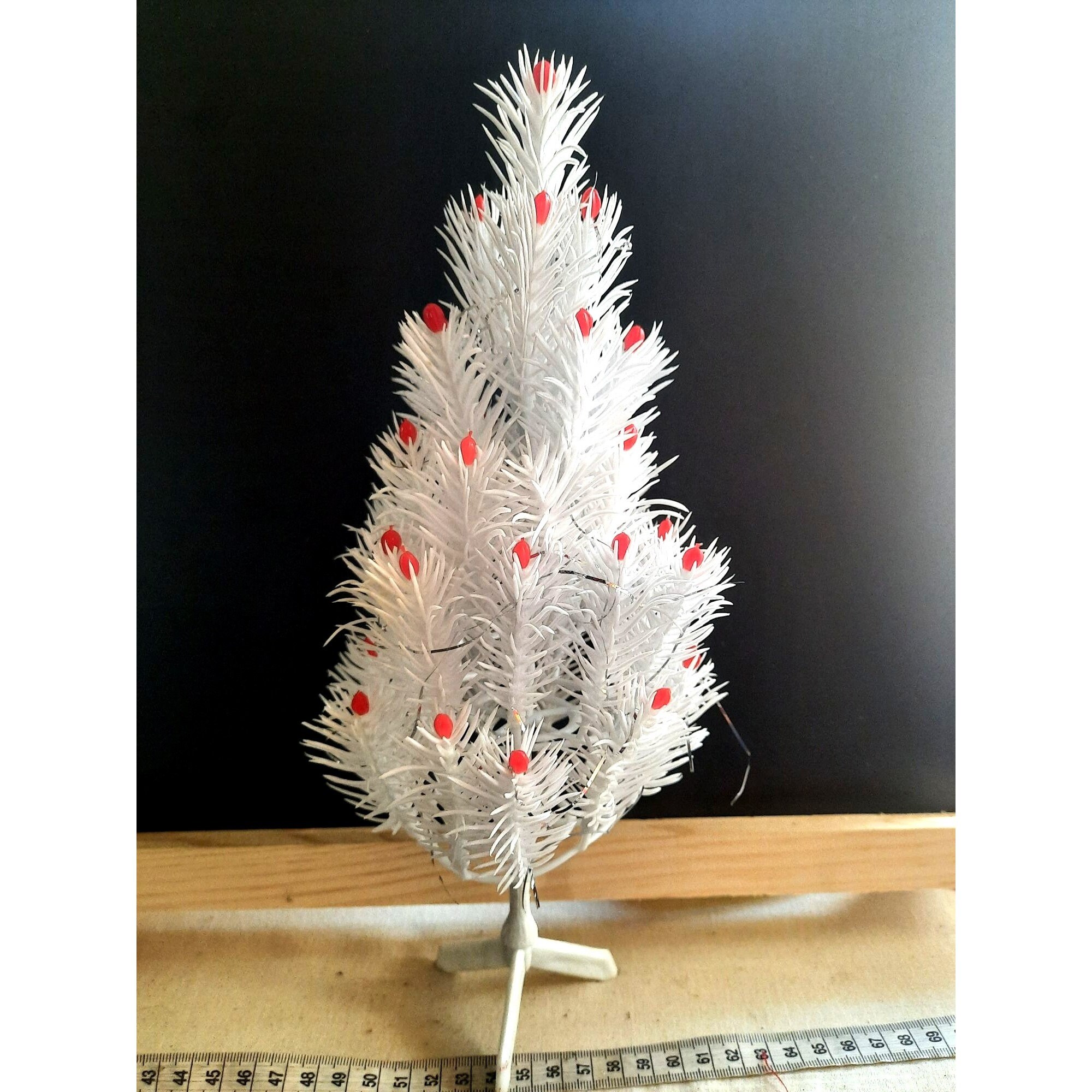 Vintage Thrifty's Drugstore Mini Plastic White Christmas Tree With