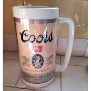 Vintage Coors Beer Thermo-Serv Advertising Insulated 16oz Beer Mug