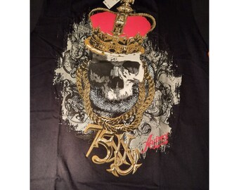 Y2K Vintage Avirex  Grandmaster Skull T-Shirt Deadstock