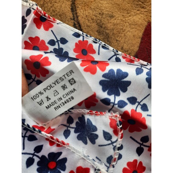 Vintage Scarf Disabled Veterans Floral Polyester … - image 1