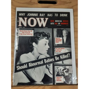 Vintage Now Magazine Pubblicazione originale di grandi dimensioni Vol 1 No 8 AGO 1955