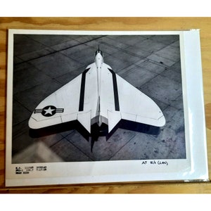 Vintage Fotografie der Douglas Flugzeug Firma US Navy Douglas XF4D-1 Skyray Fighter Abfangjäger am LAX 1954