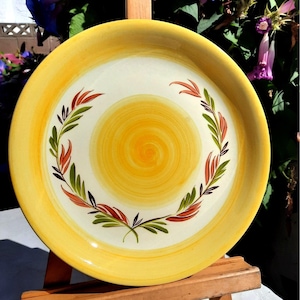 Vintage Vernonware Casual California Pottery Plate Hand Painted 1940s