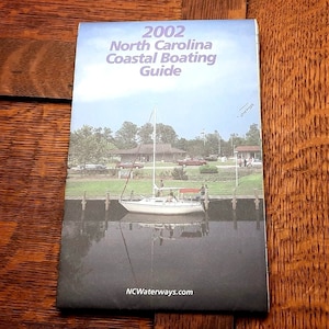 Mapa antiguo de la guía de navegación costera de Carolina del Norte de la NOAA de 2002