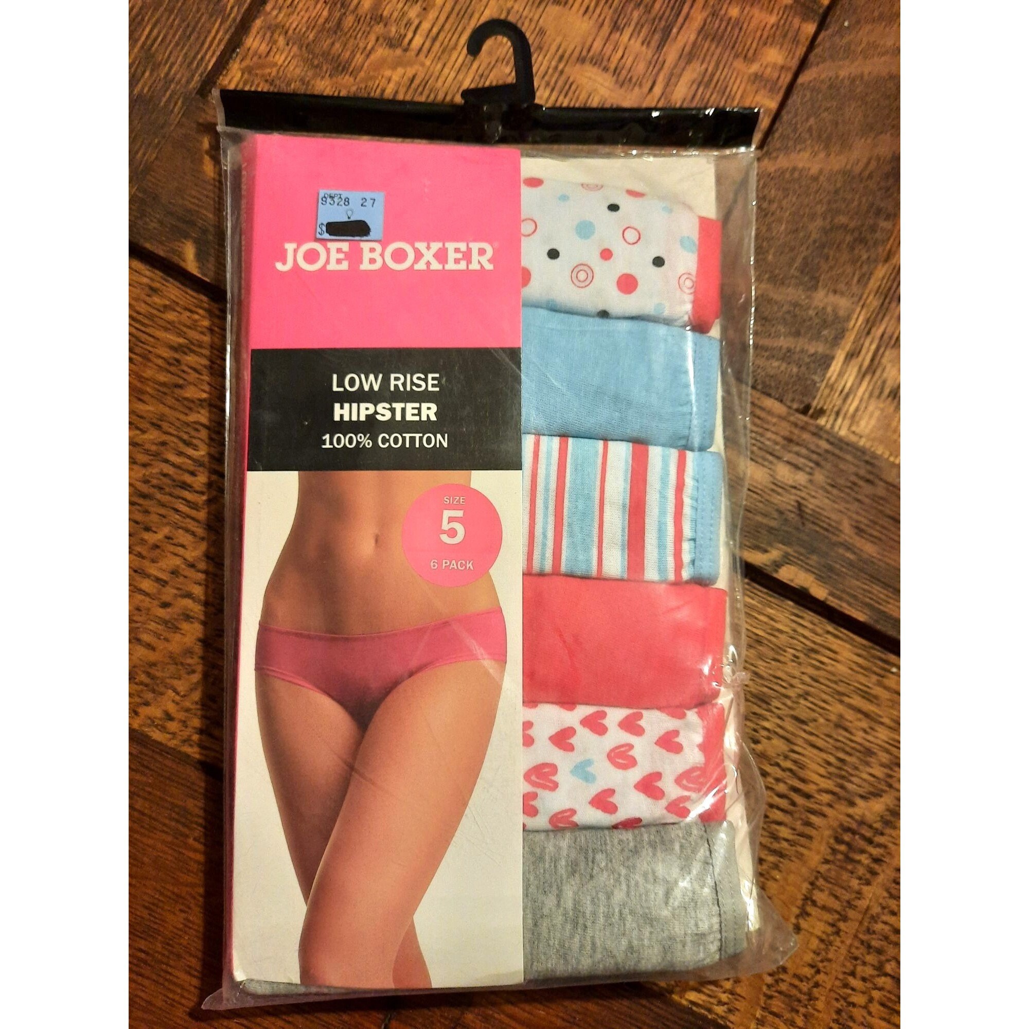 Womens Underwear Joe Boxer Hipster Panties Cotton 6 Pack Mid Rise Size 7 -   Denmark