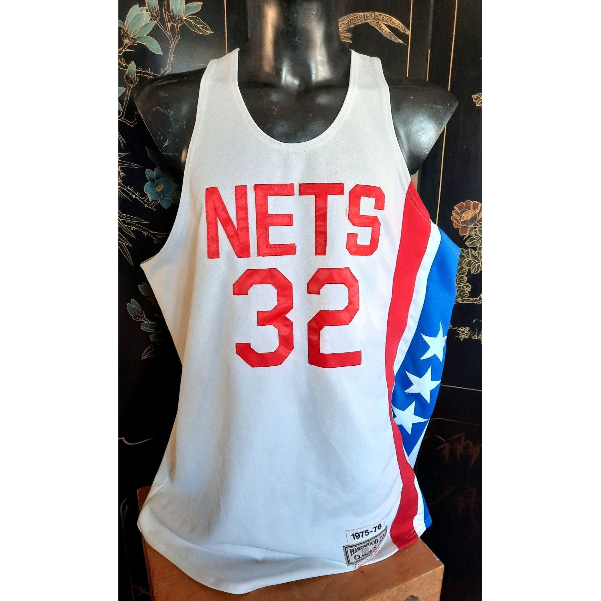 Julius Erving Autographed New York Nets Custom Jersey Inscribed Dr J