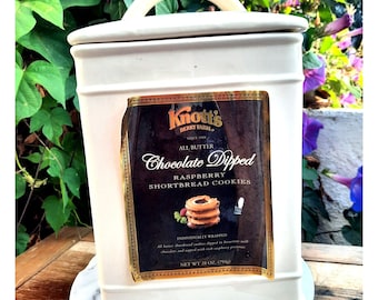 Vintage Knott Berry Farm Keksdose Himbeere getauchte Kekse Keramik leer
