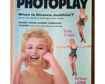 Vintage Tabloid Photoplay Magazine Marilyn Monroe Oct 1956 Vol 50 No 4