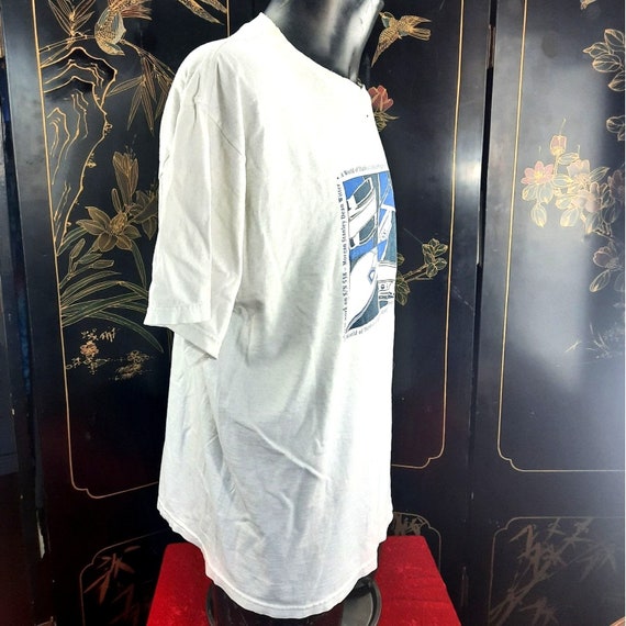 Vintage 1990s Mens T-shirt Long Beach Private Jet Development