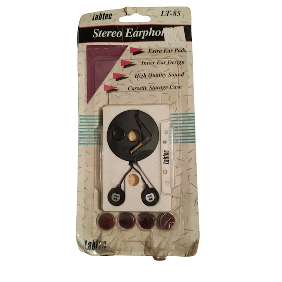 Vintage LabTec Stereo Headphones LT-85 Novelty Earphones Deadstock 1993
