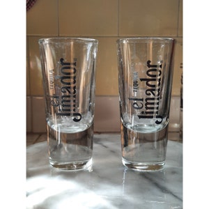 El Jimador Mexican Tequila 5 oz Shot Glasses Set Alcohol Advertising Barware Shooters