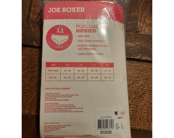 Plus Size Womens Underwear Joe Boxer Hipster Panties 100% Cotton 5 Pack Mid  Rise Size 11 -  Norway