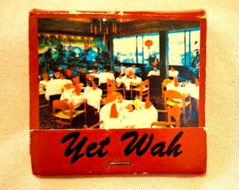 Vintage Matchbook Matches Yet Wah Chinese Restaurant San Francisco, California 1970s