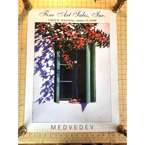 Affiche vintage d'Igor Medvedev Nature morte Fine Art Sales, Inc. Lithographie offset Production originale des années 1980