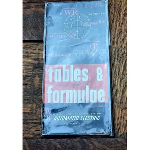 Automatic Electric Company Tabeller & Formler Teknisk fickbok Häfte 1961