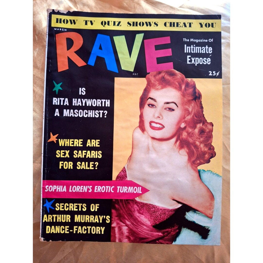 Vintage Pulp Fiction Tabloid RAVE Magazine March 1956 Vo 2 No 3 ...