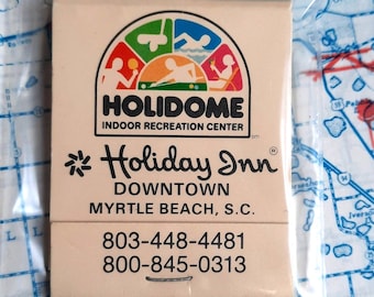 Vintage Matchbook Matches Holiday inn Holidome Midnight Beach Restaurant Myrtle Beach SC 1980s