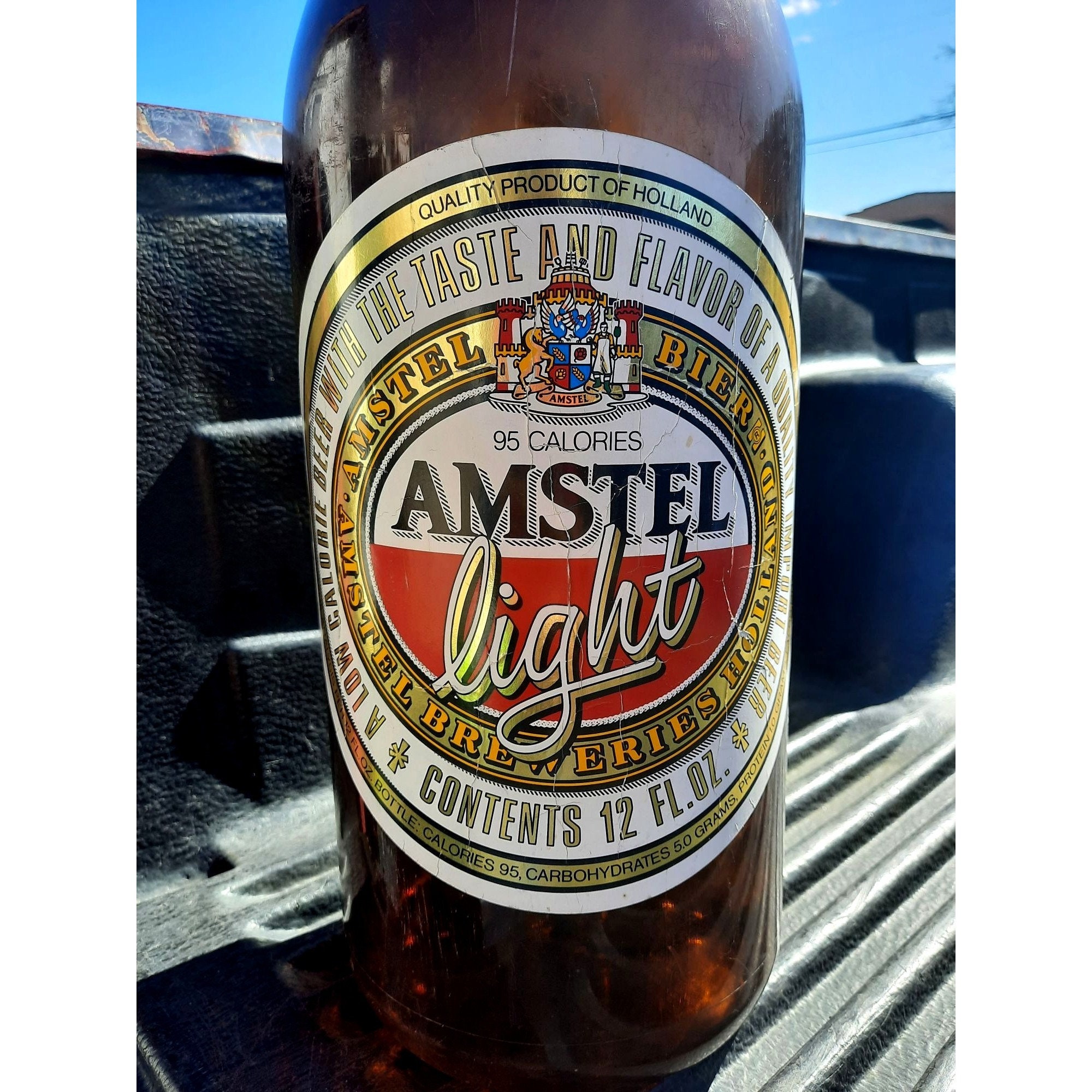 Vintage Amstel Light Beer Giant Plastic Bottle Piggy Bank Etsy