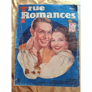 Vintage Pulp Fiction Tabloid True Romances Magazine June 1935 Vol 21 No 4