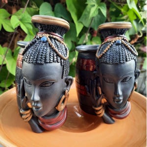 African Head Vase - Etsy