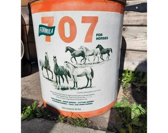 Formula 707 for Horses 50lb Empty Carboard Bin Container Display 1970s Jumbo Size RARE!