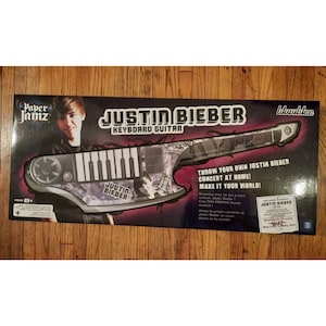 WowWee Paper Jamz Justin Bieber Keyboard Guitar New