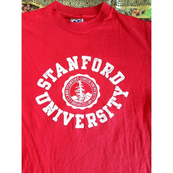 Vintage Mens L Tshirt 1970s Stanford University L… - image 1