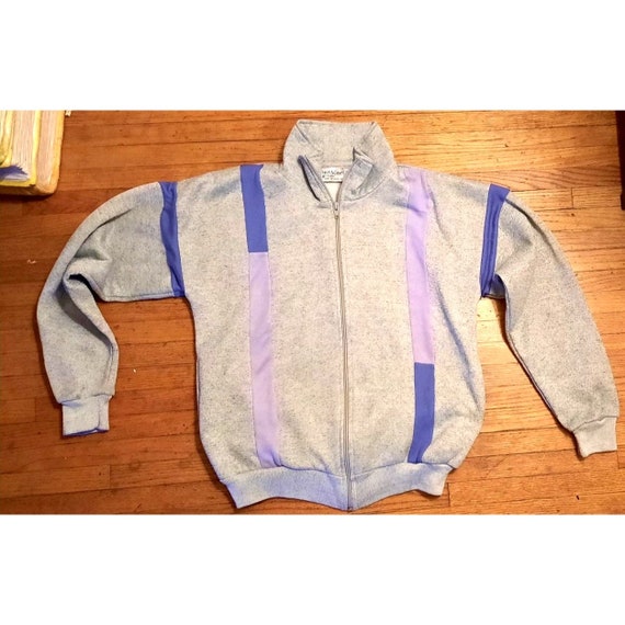 Vintage 1980s Track and Court Track Suit Zippered… - image 1