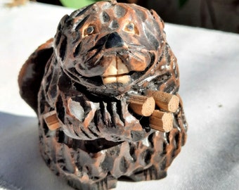 ビンテージアーテサニア・リンコナダ ハンドメイド トラ 親子　ウルグアイ ヴィンテージ ウルグアイ陶器フィギュア – リンコナダ虎と手作り民芸馬