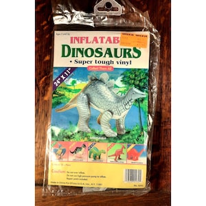 Vintage Toys R US Toy Inflatable Stegosaurus Dinosaur Tough Vinyl Deadstock New 1980s