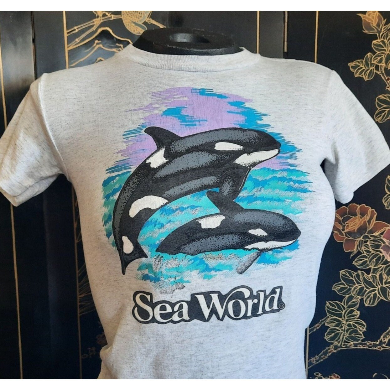 Vintage Kids Tshirt Seaworld Shamu Killer Whales Single Stitch