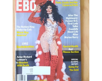 Vintage 1990s Ebony Magazine LaToya Jackson July 1992 VOL XLVII NO 9