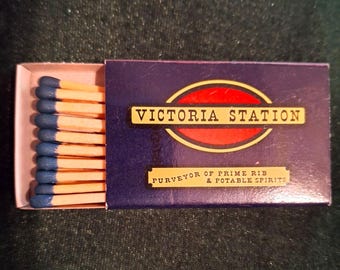 Vintage Matchbook Matches Victoria Station Restaurant San Francisco Bay Area 1970s