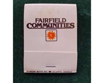 Vintage Matchbook Matches Fairfield Communities Resort Communities 1970s 1980s