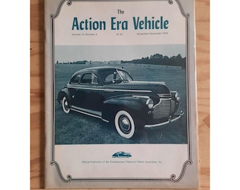 Rivista Vintage Car, Action Era Vehicle, Vol. 10, n. 4, novembre-dicembre 1976, pubblicazione originale.