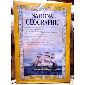 Vintage National Geographic Magazine April 1962 Vol 121 No 4 mit zusätzlicher Karte Originalveröffentlichung