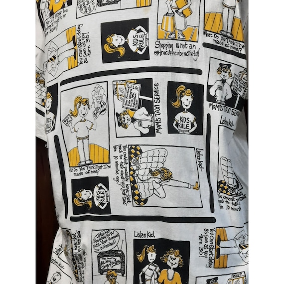 Vintage OS Men's T-shirt Listen Kid Comic Strip M… - image 1