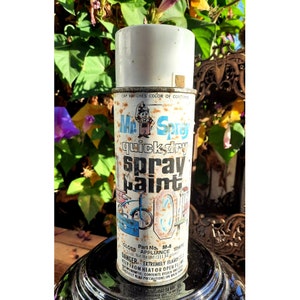 Lata de pintura en aerosol vintage Mr. Spray de secado rápido, blanco brillante para electrodomésticos M-4, década de 1960