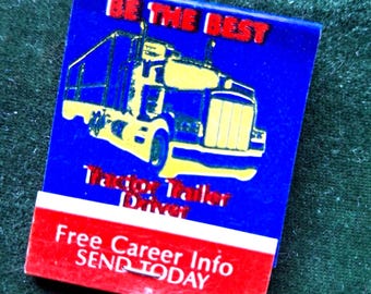 Vintage Matchbook Matches Superior Training Services Promo Truck Driver New 1980s